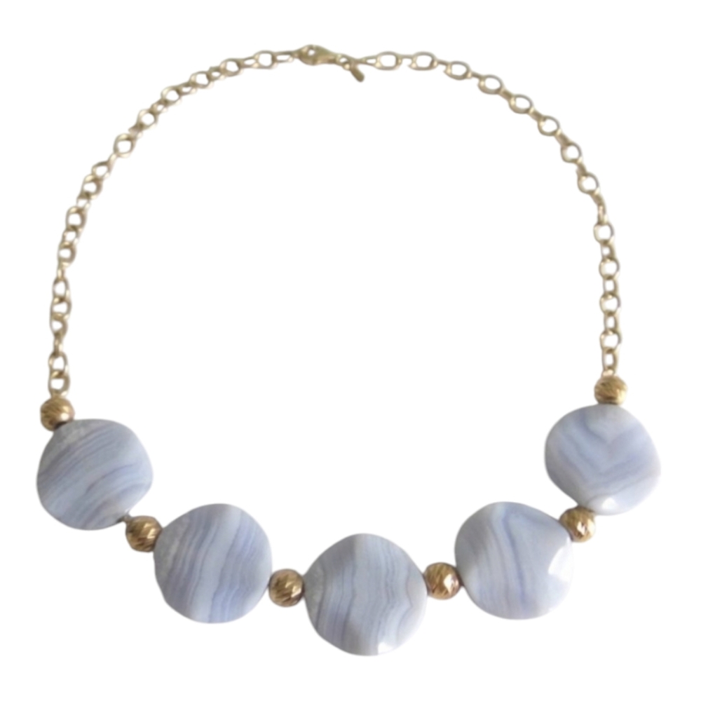 Macy's Lace AGATE Silver Necklace